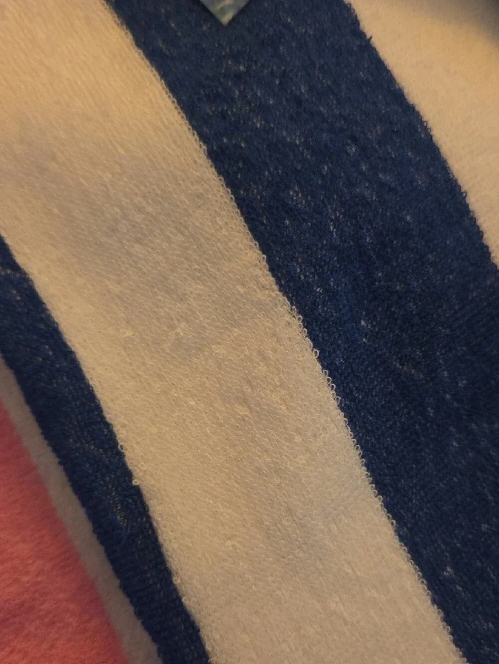 Striped Beach Towel -  Pink & Blues With White
